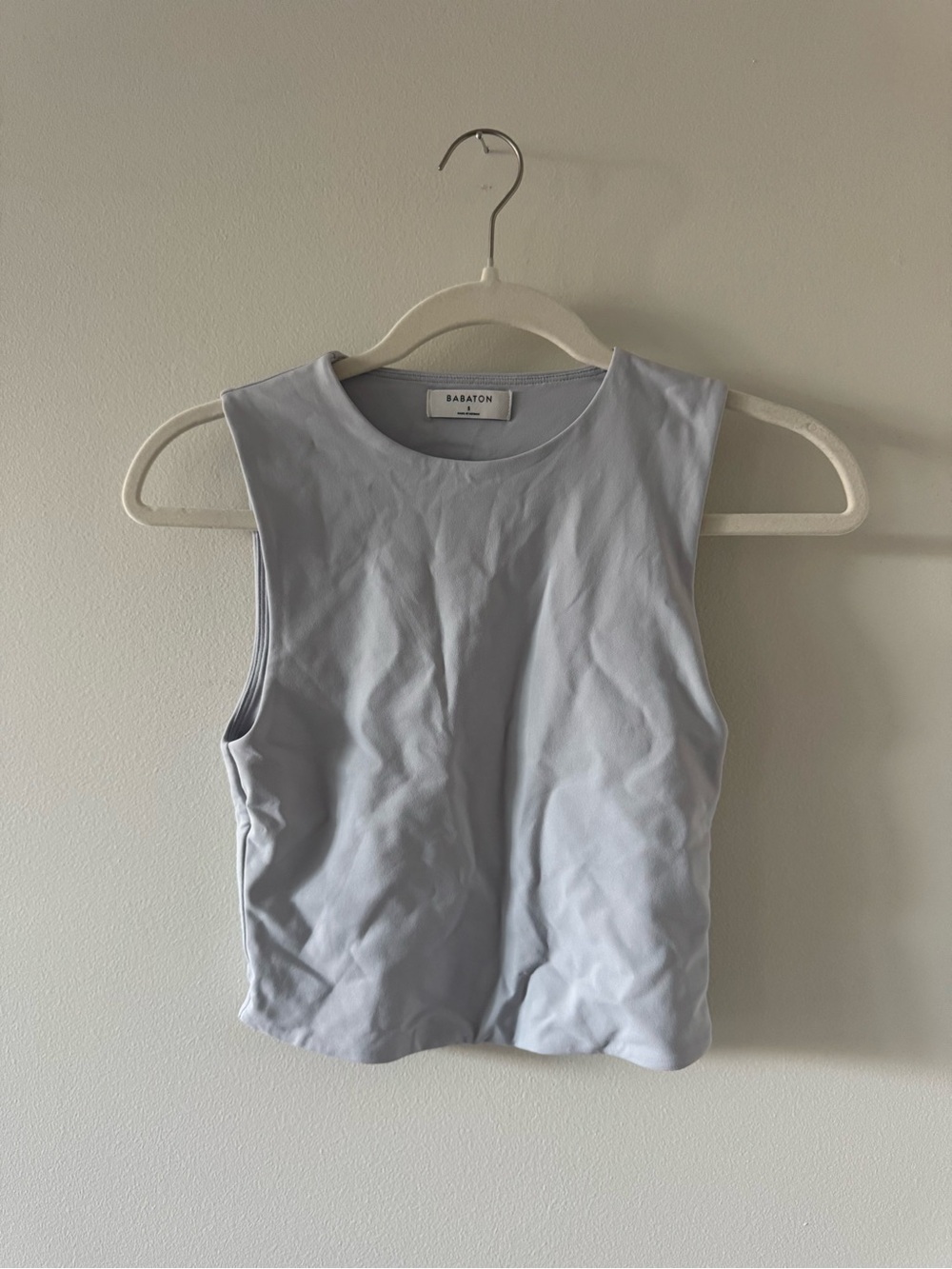 Babaton Aritzia Light Blue Sleeveless Crewneck Tank